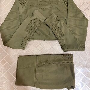Olive Green Seamless Activewear Set